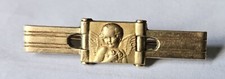 ANCIENNE BROCHE BEBE BAPTEME  ANGELOT PUTTI PLAQUÉE OR FIX