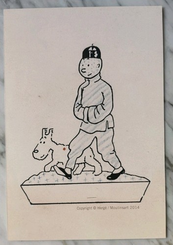 Hergé tintin carte - hergé,