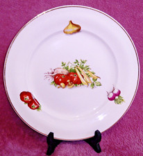 Lot de 11 assiettes plates  légumes Céranord St Amand diamètre 24 cm - en TBE