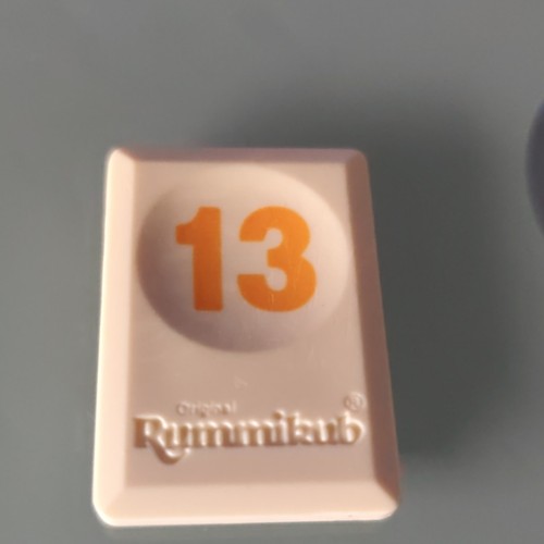 Tuile chiffre orange pièce - 13,