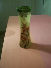 vase en pate de verre gravé