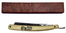 Ancien rasoir coupe choux JAGUAR vintage Straight Razor le jaguar