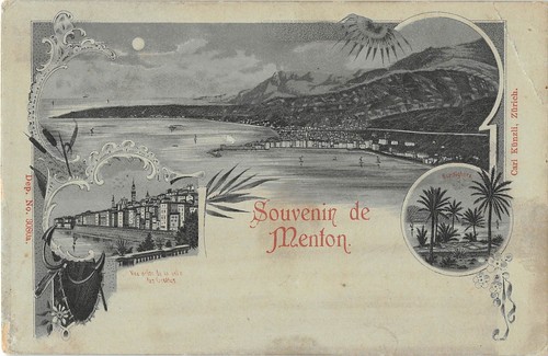 Cpa souvenir menton - souvenir, (dos