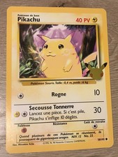 CARTE POKEMON JUMBO GEANTE NEUVE 25 ANS PIKACHU  40 PV 58/102