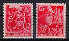 Allemagne 1945 MNH Mi 909-910 Sc B292-B293 Point sur joue, erreur d'impressio...