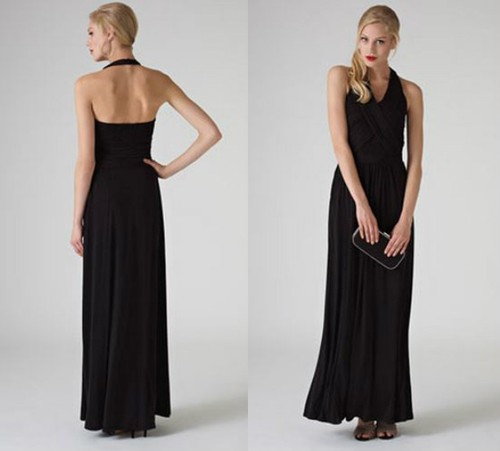 Robe maxi noire - robe, À