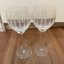 Paire de verres à vin HERMES fanfare cristal transparent verrerie sans boîte
