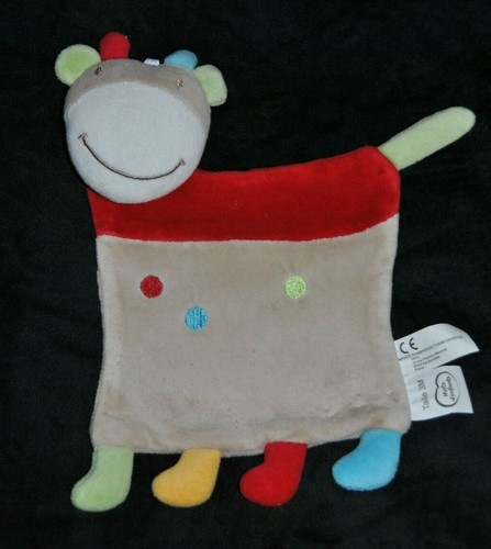 Doudou plat vache girafe - vache,