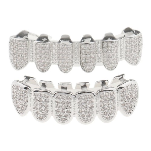 Argent plein cristal dents - plein,