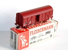 RARE FLEISCHMANN HO 5310 FH K, WAGON FRET PORTE COULISSANTE SNCF FOURGON AMENAGÉ