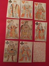 18 cartes à jouer ancien