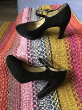 Superbes escarpins compensés à bride OFF-LIMITS vrai daim taille 36