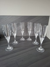 6 flute a champagne en CRISTAL