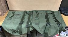 GENUINE US ARMY DUFFEL BAG WITH STRAPS GREEN NYLON SUPER EX COND !!!!!