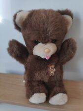 Peluche doudou ours marron beige écru ourson brodé Boulgom vintage 