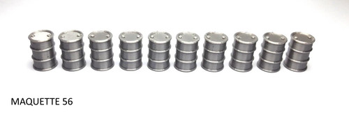 Lot fûts aspect inox - 10,