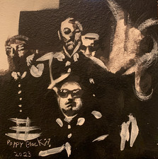 art brut art singulier outsider art Pinochet Poppy Black 27 format 21.5cmx21.5cm