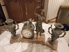 PENDULE ANCIENNE MARBRE ET REGULE