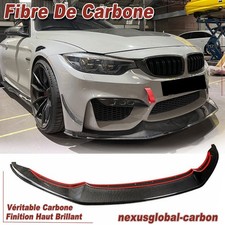 Pour BMW F80 M3 F82 F83 M4 15-19 CARBONE Spoiler Lèvre Lame Jupe Pare-Choc Avant