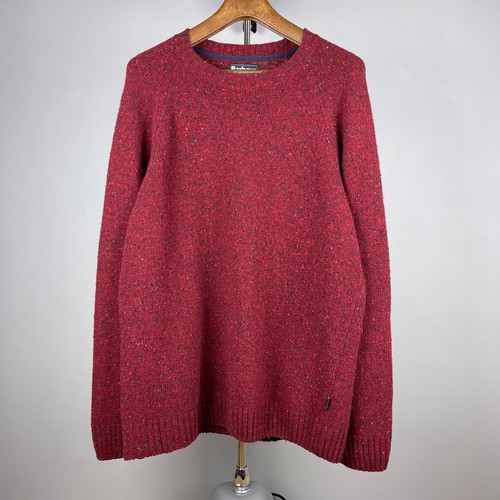 Pull col rond laine rouge - pull,