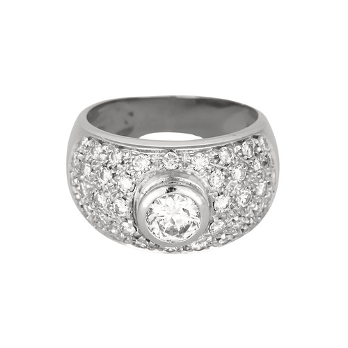 Bague jonc bombée blanc - bague,