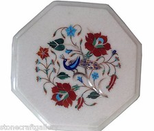 Table D'Angle En Marbre Blanc