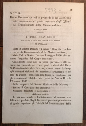 Marina militare 1866 régio - militare,