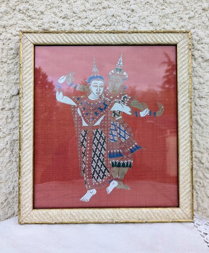 Vintage thai silk peinture - silk,