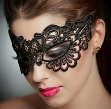 Masque Dentelle Noir Femme Bal