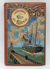 EO 1896 Collection HETZEL Jules VERNE - Face au Drapeau - Cartonnage au steamer