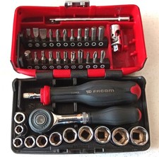 Coffret radio 38 pièces nano avec cliquet à manche rotatif 360° Facom