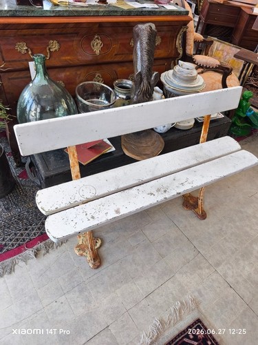 Banc jardin fer forge et - en,