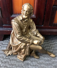 RARE ANCIENNE STATUE ÉCRIVAIN