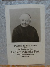 Image pieuse  priere pour beatification pere adolphe petit  compagnie de jesus