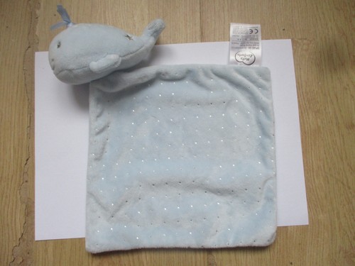Doudou plat carré baleine - doudou,