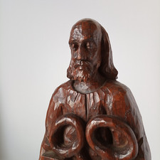 Saint Pierre statue bois