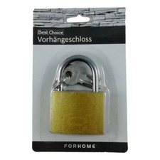 Cadenas à Clé en Laiton 5 cm Résistant + 3 Clefs Casier Valise Abri