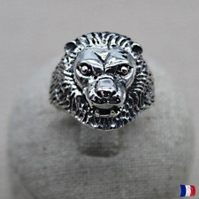 Chevalière tête de lion