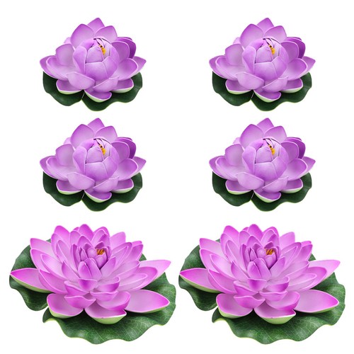 6pcs simulation lotus - 6pcs, lilies