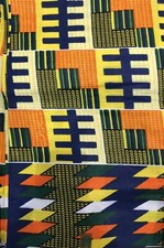 Tissu wax pagne imprimé