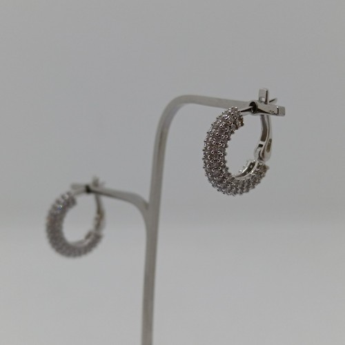 Puces blanc 750 18kt - or,