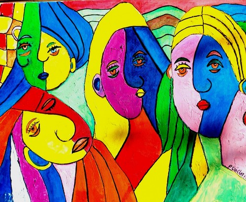 Tableau huile sur toile - sur,
