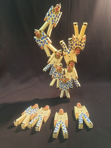 Ancien rare jeu clowns - ancien, de