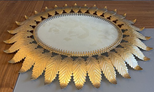 Miroir soleil laiton doré - soleil,