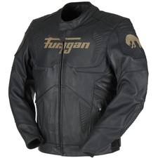 Blouson de moto en cuir noir