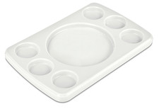 Planche polyéthylène rectangulaire à 6 sauces