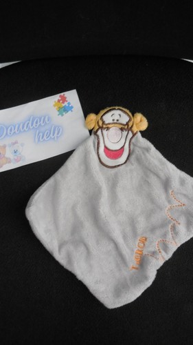 Doudou plat tigrou jaune - tigrou, gris