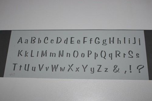 Pochoir plastique lettre - en,