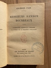 Messieurs Sanson bourreaux