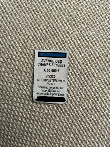 Carte mcdo avenue des - mcdo,